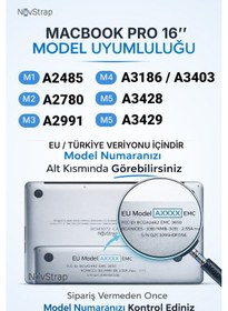 Resim Novstrap Apple MacBook Pro 16 İnç M5 Pro M5 Max A3428 A3429 İle Uyumlu Türkçe Q Şeffaf Klavye Koruyucu Kılıf Şeffaf 
