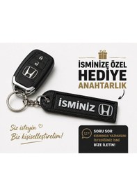 Resim İsimli Honda Anahtarlık , Kişiye Özel - Hediyelik İsimli Araç Logolu Anahtarlık - İsimli Honda Araba 