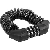 Resim Kangvka Motorcycle Bisiklet Elektrikli Scooter Kask Kilitleri: Mini Taşınabilir Abs Çelik Kablolu Antivandal Şifreli Kilit 1.5m Siyah 