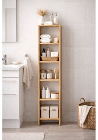 Resim 6 Raflı Dekoratif Kitaplık Atlantık Çam Kitaplık Ofis Kitapl... Atlantik Çam 