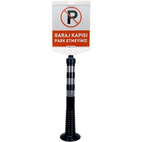 Resim İleri Trafik Garaj Kapısı Park Etmeyiniz Logo Çift Taraf Baskı Delinatör Seti Siyah 