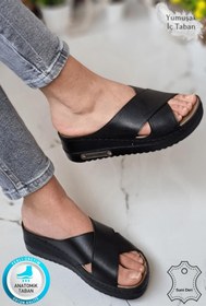 Resim neon shoes Lina Kadın Anatomik Ortopedik Konfor Modeli Terlik Hafif Şık Topuklu Günlük Dışarı Ev Içi Terliği 