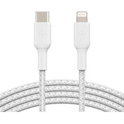 Resim Belkin Örgülü Usb-c - Yıldırım Kablosu (hızlı Şarj Kablosu) Hızlı Şarj Mfi Sertifikalı Usb-c Kablosu 