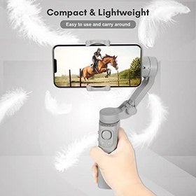 Resim Genel Alı Telefon için Katlanabilir Gimbal Sabitleyici 3 Eksenli Telefon Gimbal Sarsıntı Önleyici Telefon Vlog Sabitleyici Max.260g Yük Yatay Dikey Modlar Yüz İzleme Mini Tripod ile Zoom Timelapse 