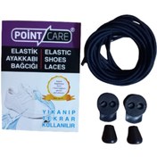 Resim Point Care Lacivert Akıllı Kilitli Elastik Ayakkabı Bağcık 100 Cm 