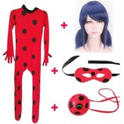 Resim Peruklu Ladybug Uğur Böceği Kostümü Lady Bug Karakedi Uğur B 
