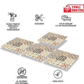 Resim Tink Kendinden Yapışkanlı Japon Desenli Pvc Karo 30x30 cm 11 Adet 1m2 
