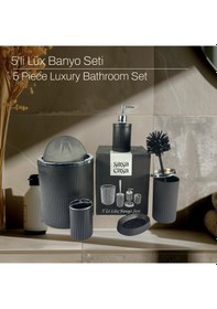 Resim Lüx Banyo Seti Siyah 