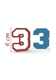 Resim Nba 3 Rakam 6cm Kurabiye Kalıbı 