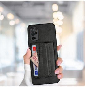 Resim Xiaomi Redmi Note 11 Se Standlı Kartlıklı Lüx Deri Kılıf Siyah Tdrtr 