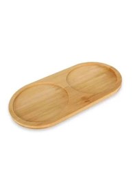 Resim Rotanev Bambu Doğal 2 Bölmeli Yağdanlık Altlığı 23x12 Cm 