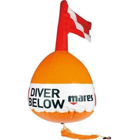 Resim Mares Standart Yuvarlak Dalış Şamandırası Turuncu 