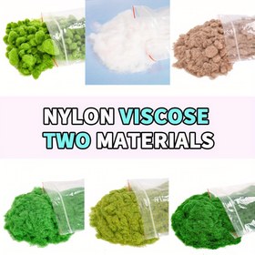 Resim 10G Gelişmiş Çim Tozu Yapıştırıcı Naylon Malzeme Model Çim Tozu Mimarlık Kum Masası Malzemesi Çevre Sanat DIY Çim Keçe Çim Peyzaj Sahne Ağaç Tozu Simülasyon Çim 