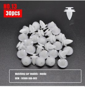 Resim Topnotch Jyft 30 Adet Universal Plastik Oto Perçin No 13 Jant Çamurluk Kelepçesi 