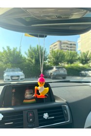 Resim OTOMOGARAJ Otomobil dikiz süsü kaykaylı ördek dikiz süsü ve anahtarlık set 