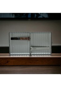 Resim Bavul Desen Metal Kısa Sigara Tabakası 18li Silver 