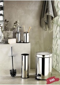 Resim Lt Çöp Kovası - Klozet Fırçası - Diş Fırçaslık - Sıvı Sabunluk Siyah 