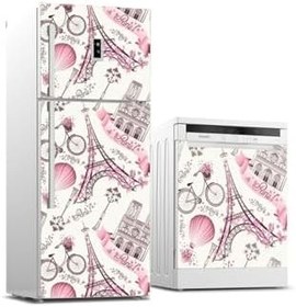 Resim Paris Desenli Buzdolabı ve Bulaşık Makinesi Takım Sticker 0033 BUZMAK0033 