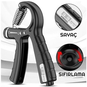 Resim Sertlik Ayarlanabilir 5-60kg Direnç Sayaçlı El Egzersiz Yayı Kırmızı 001 