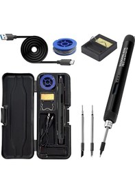 Resim Zyzqstore Türkçe Eviniz İçin Usb Lehim Havyası Mini Taşınabilir Lehim Kiti 