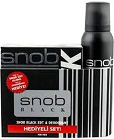 Resim Snob Black Erkek Parfüm Seti 100ml edt + 150ml Snop Deodorant 