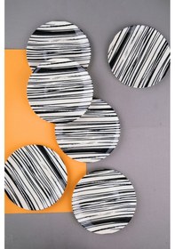 Resim Tabak Evi Porselen Sidereal Pasta Tabağı 19,50cm Sd2 6 Kişilik 6 Parça Çok Renkli 