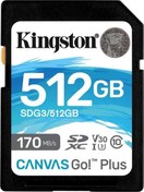 Resim Canvas Go Plus SDG3/512 GB SD Hafıza Kartı Kingston