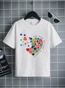 Resim VASK Unisex Rahat Kalıp Pamuklu Baskılı Siyah Çocuk T-shirt 