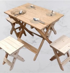 Resim Bengi Ticaret Piknik Seti Katlanabilir Ham 90391çam Ağac Az Yer İşgal Eder Çok İş El Yapım Ahşap 
