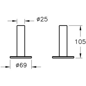 Resim VitrA Origin A4489626 Tekli Diş Fırçalığı, Yerden, Bakır 