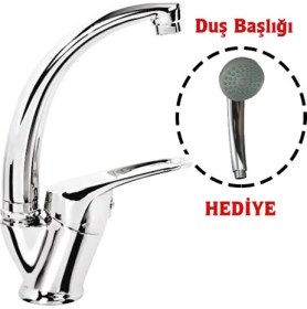 Resim Acenter Mix Kuğu Banyo Batarya + Duş Başlığı Hediyeli 