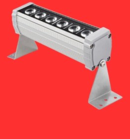 Resim MSV TEKNOLOJİ 20 cm 6 Watt Kırmızı Işık Wallwasher Duvar Boyama IP65 