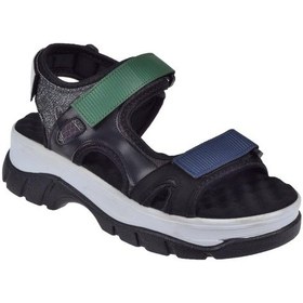 Resim Pullman Cırtlı Comfort Kadın Sandalet Sms-4740 Siyah Yeşil-siyah Yeşil Siyah - Yeşil 