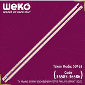 Resim WEKO Wkset-5463 36585x2 36586x2 V650d1-ks2 4 Adet Led Bar (48LED) 