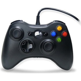 Resim Klasik Siyah Usb Kablolu Oyun Kolu - Pc, X360 Ve Steam Uyumlu, 180g Hafif Tasarım, 4 Adet Rocker Cap İçerir 