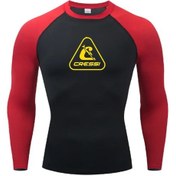 Resim Snapbuy Erkek Uzun Kollu Rashguard - Uv Koruma, Sörf, Dalış, Yüzme Ve Plaj Kıyafeti Chınagreen Green 