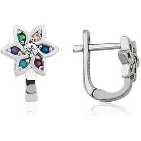 Resim Caelo Gümüş Renkli Çiçek Kadın Küpe 