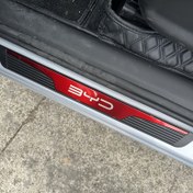 Resim BYD ATTO3/TANG/HAN/SEAL U/DOLPHIN/DOLPHIN MINI/Sailion 6/7/SHARK/King DM-i/HAZOR/Araba dış kapı eşik paslanmaz çelik ayak pedalı kapı eşik şeridi karşılama pedalı anti adım ve anti çizik aksesuarları karbon fiber paslanmaz çelik 4'lü set 