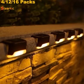 Resim STAARICC 16/12/4 adet Güneş Enerjili LED Merdiven Lambaları - Bahçe ve Sürüş Yolları için Açık Hava Adım Lambaları - Çoklu Işık Modları (Beyaz/Sıcak/Renk) - IP68 Su Geçirmez, STAARICC tarafından Üretilen Adım Lambaları 