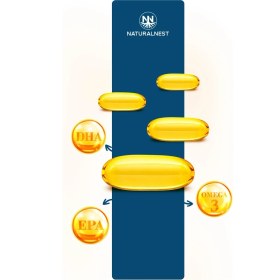 Resim Naturalnest 60 Kapsül Omega 3 Balık Yağı 1200 mg Türkiye Menşeli Takviye Edici Gıda 