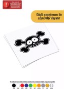 Resim Genel Markalar Kuru Kafa Tehlike Sticker Oto Motor Laptop Duvar Folyo Sticker 30 X 21 Cm 