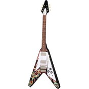 Resim Epiphone Jimi Hendrix "Love Drops" Flying V Elektro Gitar (Ebony) 
