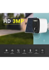 Resim 4g Sim Kartlı 1080p Sabit Solar Güneş Enerjili Kamera 3mp 