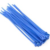 Resim 250x4,8 Mavi Kablo Bağı Cırt Plastik Kelepçe 50 Adet 