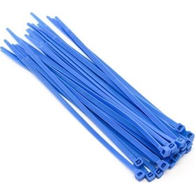 Resim 250x4,8 Mavi Kablo Bağı Cırt Plastik Kelepçe 50 Adet 