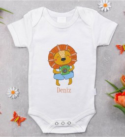Resim Bitmeyenkartus Bk Kids Isimli Bebek Body Zıbın - Model 23 Beyaz 