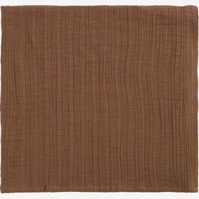 Resim Muslin Bebek Örtüsü Kahverengi - Kahverengi / 100x100 