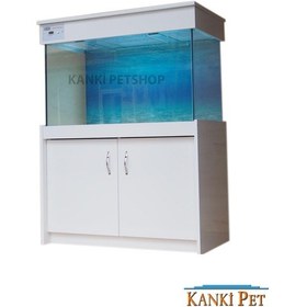 Resim Kanki Pet 100 CM Mobilyalı Lüks Akvaryum Kumandalı Led Aydınlatma 