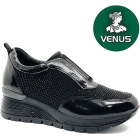 Resim Venüs Orhiş Hakiki Deri Ortopedik Oxford Kadın Aır-flow Taban Klasik Ayakkabı Siyah 