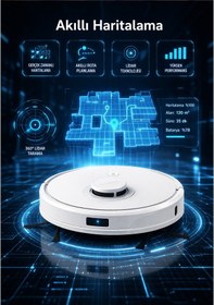 Resim Trident T23S Serisi Akıllı Lazer Navigasyonlu Robot Süpürge Beyaz 